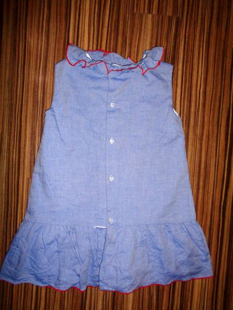 Krásné modré šaty alá riflovina, 128