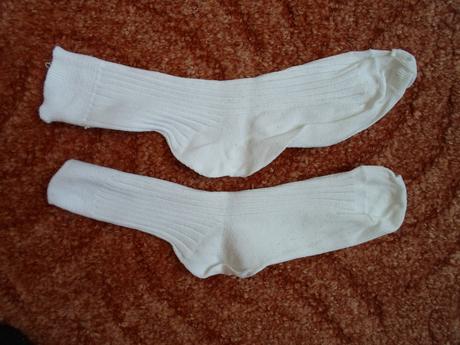 Bílé ponožky bavlna 4 páry, 128