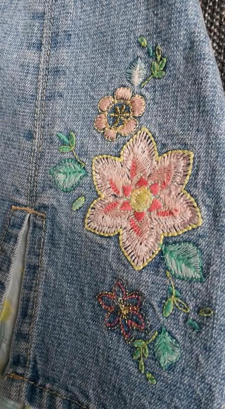 Džínová sukně s bavlněnou spodničkou vel. 104-110, 104