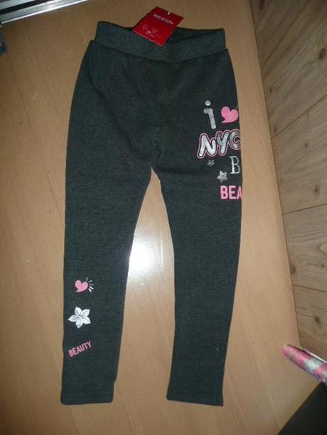 Vyteplené zateplené teplé leginy vel 122 černé, 122