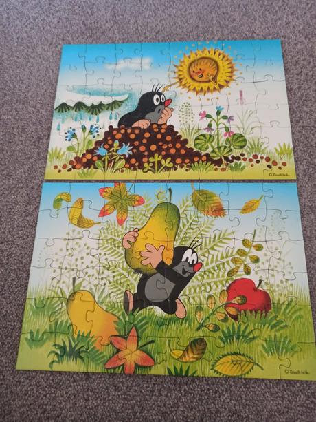 Puzzle-krtek jaro a podzim, 