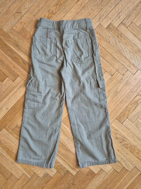 2x plátěné kalhoty, 128