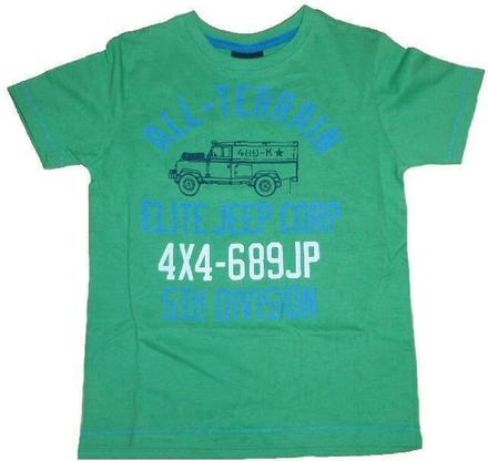 Zelené tričko, motiv jeep / džíp, vel. 5 let, next,110
