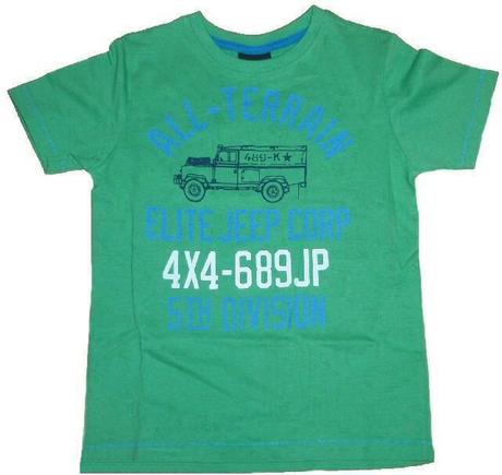 Zelené tričko, motiv jeep / džíp, vel. 5 let, next,110