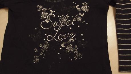 Černé triko 116/122, 116