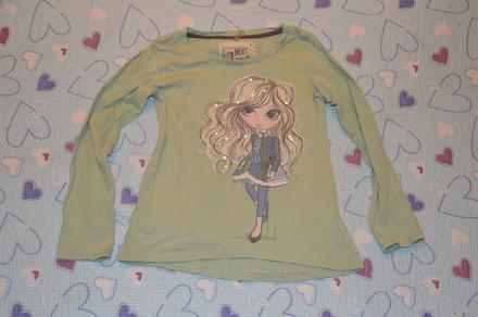 Zelené bavlněné triko s flitry next, next,134