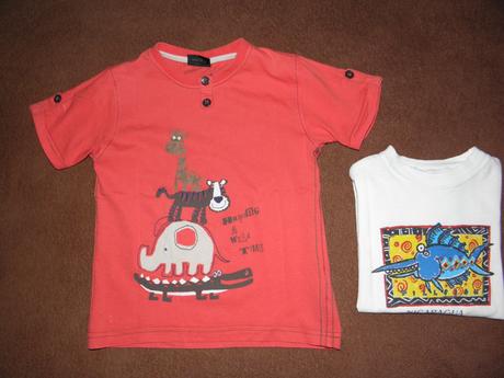Červené tričko zn. next vel.104, bílé zdarma, next,104