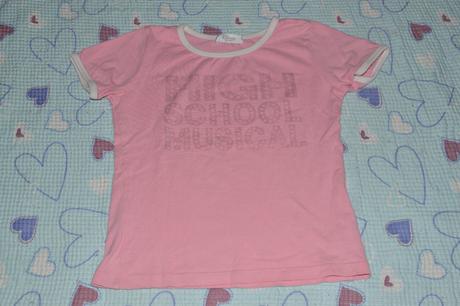 Růžové tričko s nápisem, disney,116