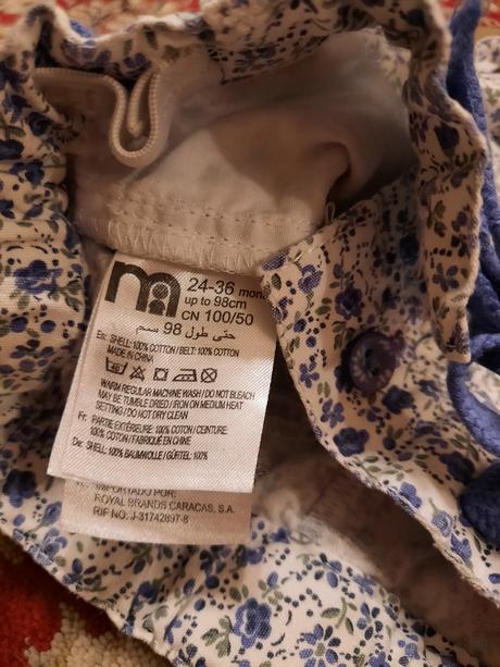 Kytičkové kraťasy, mothercare,98