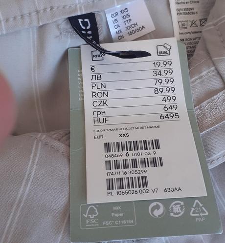 Dámské / dívčí kalhoty - nepoužité vel. xxs, h&m,xs