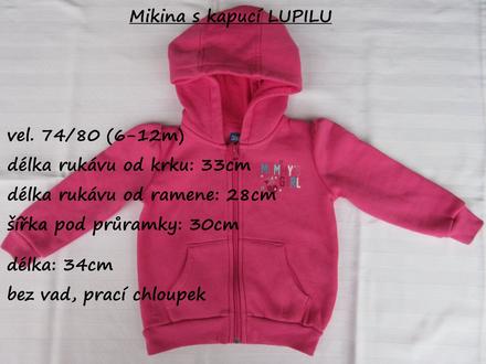 Tepláková mikinka zn. lupilu, lupilu,74