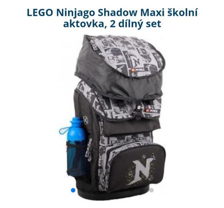 Lego ninjago shadow maxi školní aktovka 2dílný set, 