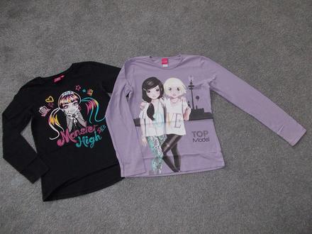 2x triko / tričko s dlouhým rukávem, vel.146/152, 146