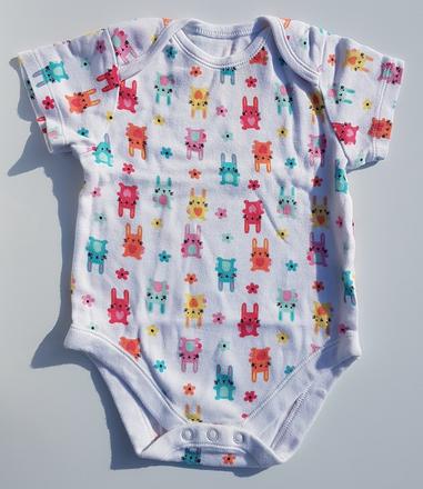 C308	dívčí body s krátkým rukávem zajíček vel. 80, f&f,80