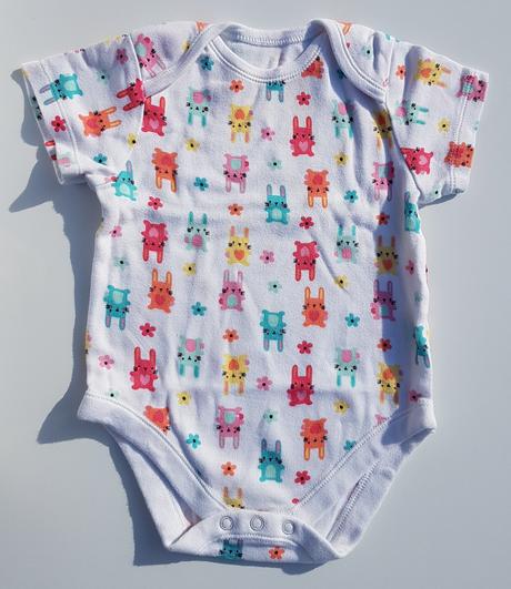 C308	dívčí body s krátkým rukávem zajíček vel. 80, f&f,80