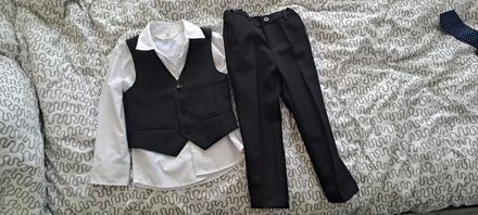 Společenský komplet h&m košile, vesta,kalhoty, 104