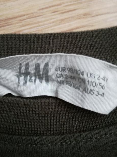 Tričko s dl rukávem s dinosaurem, h&m, vel.98/104, h&m,98