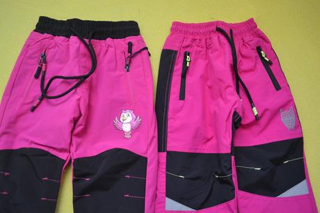 Oteplené kalhoty šusťáky zimní s fleece uvnitř,98, 98