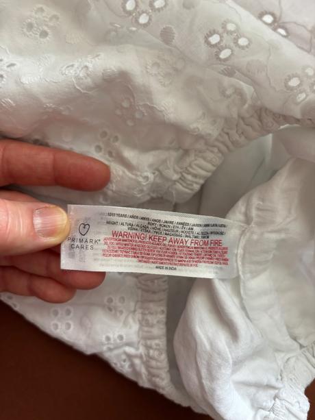 Top letní s madeirou vyšíváním - v.12/13 let, primark,158