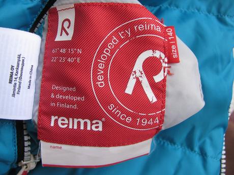 Péřová oboustranná zimní bunda s kapucí reima, reima,140