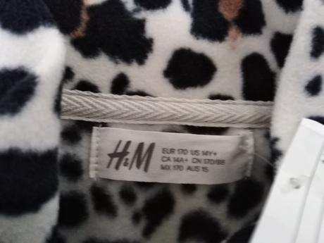 Nová fleecova leopardí mikina h&m 170, h&m,164 / 170