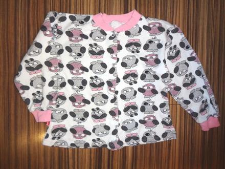 Krásný bavlněný ptáčkový kabátek-mikina, 98