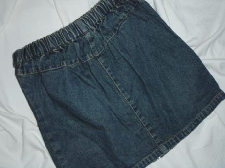 Riflová rozepínací sukýnka s páskem, 122