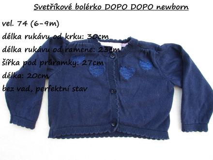 Svetříkové bolérko zn. dopo dopo newborn, dopodopo,74