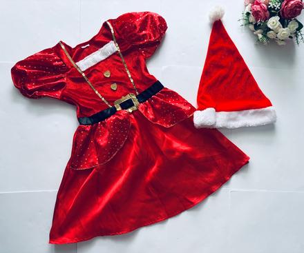 An5/ kostým vánoční šaty - v.cca 3/4 roky, 104