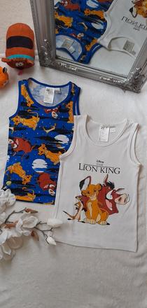 H&m disney chlapecká tílka 2ks lion king, h&m,128