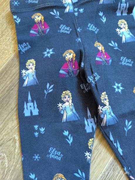 Dívčí 2x triko + 2x legíny 18-24m, vel. 86-92 elsa, disney,86