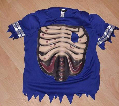 Karnevalové tričko kostlivec pirát "vysvalené",