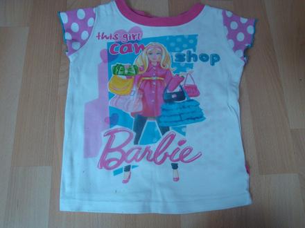 Tričko barbie, vel. 104, setino,104