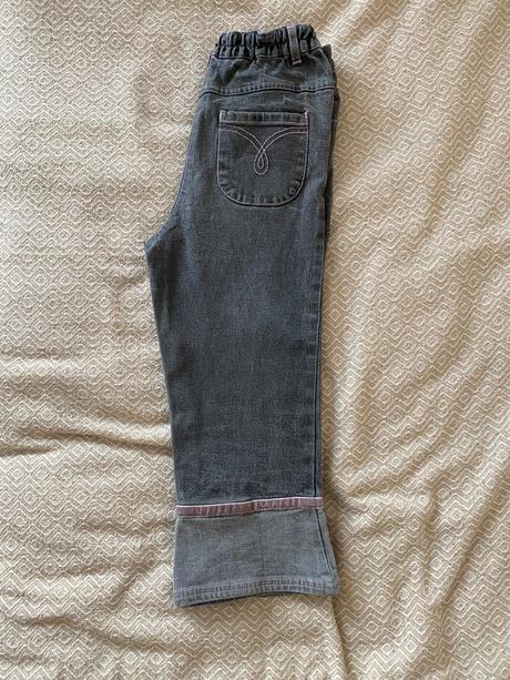 Dívčí rifle/jeansy/kalhoty tříčtvrťáky vel. 8-9let, ladybird,134