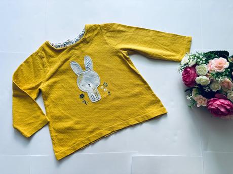 Krasné žluté triko strukturované - v.9/12 měs, 80