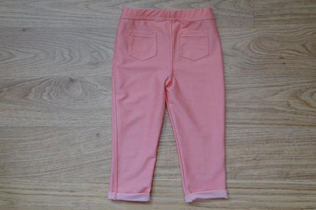 Růžové / lososové legíny, vel. 12-18m., f&f,86