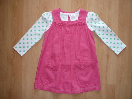 Plátěné šatičky s tričkem, f&f,92