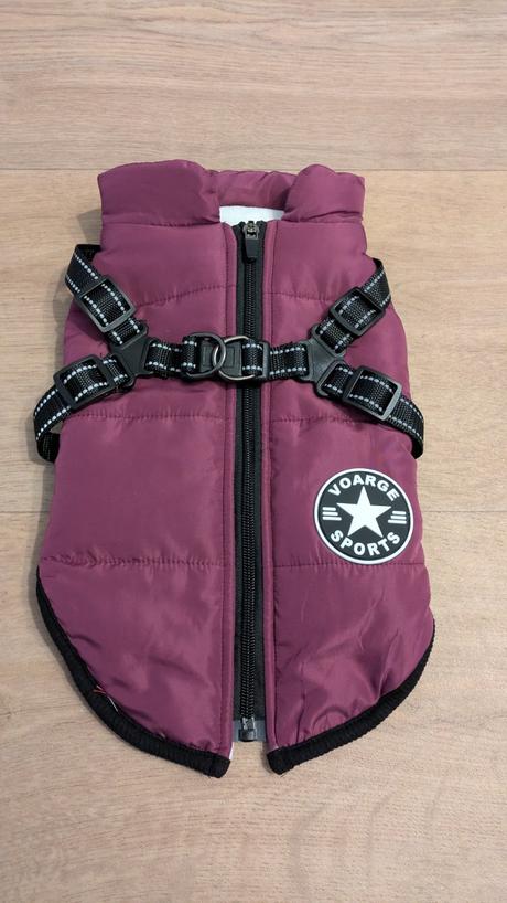 Ka486 nepromokavá psí bunda l, délka zad 32 cm,