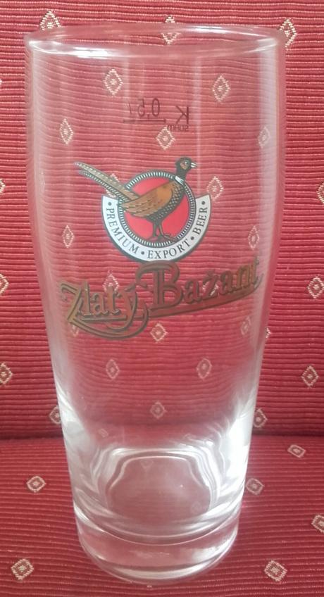 Pivní sklenice zlatý bažant,