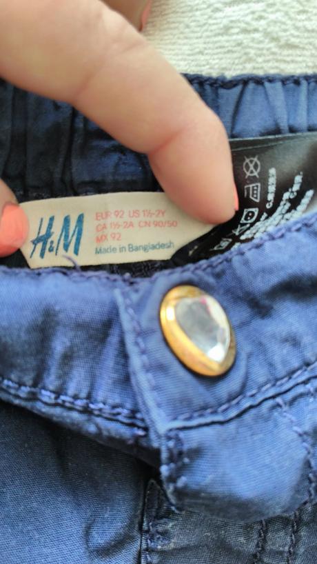 Kraťasy vel. 86-92, h&m,86
