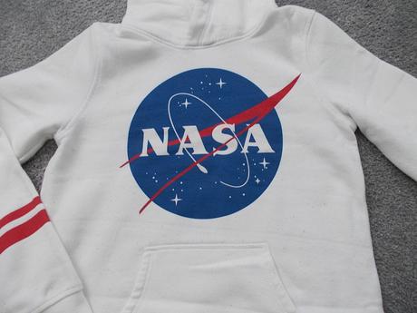 Bílá mikina nasa, vel. 158/164, h&m,158