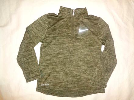 Melírovaná khaki funkční mikina nike 6/7 let, nike,122