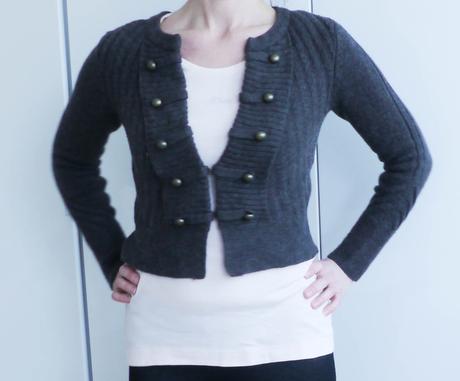 Svetrik kratky hnedy h&m vel.xs, h&m,xs