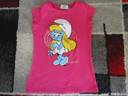 Tričko pro holku the smurfs -šmoulinka vel.134, 134