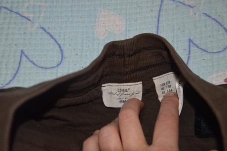 128 134 lehce oteplené hnědé plátěné kalhoty, h&m,128