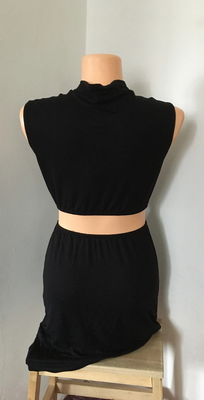 Vel. 36 černé úpletové šaty, 36