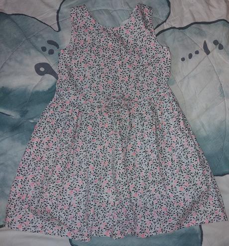 Šaty neon květy, h&m,140