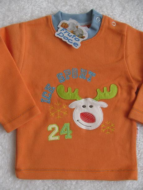 Krásné kojenecké oranžové tričko, 80