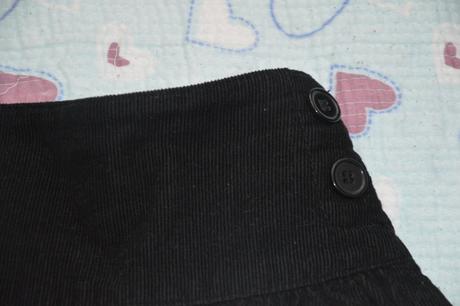 122 128 černá manšestrová sukně, evie angel,122