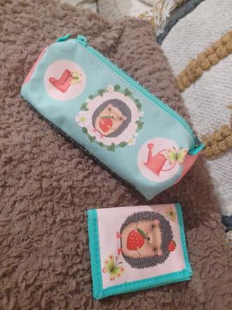 Penál + peněženka s ježkem ars una,